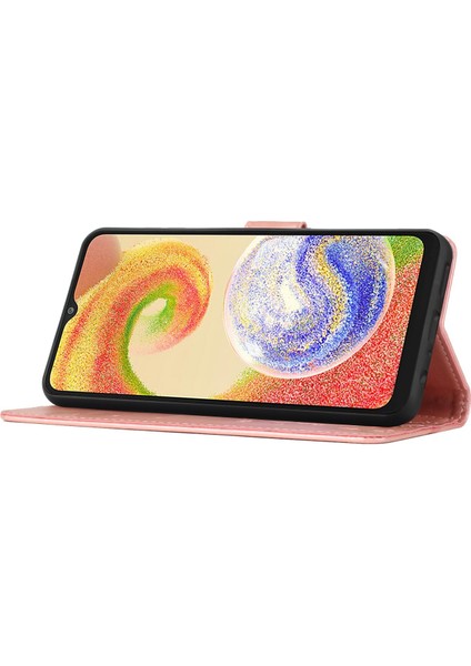 Samsung Galaxy A04 4g (164.4 x 76.3 x 9.1 Mm) Çiçek Kelebek Baskılı Koruyucu Kapak Pu Deri Telefon Cüzdan Stand Anti-Damla Kılıf (Yurt Dışından) modelleri
