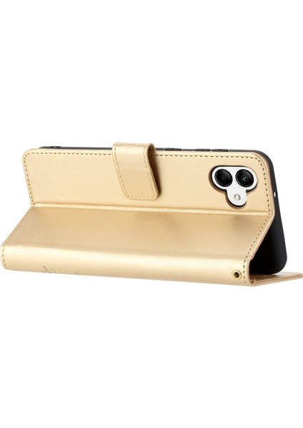 Samsung Galaxy A04 4g (164.4 x 76.3 x 9.1 Mm) Çiçek Kelebek Baskılı Koruyucu Kapak Pu Deri Telefon Cüzdan Stand Anti-Damla Kılıf (Yurt Dışından) fırsatları