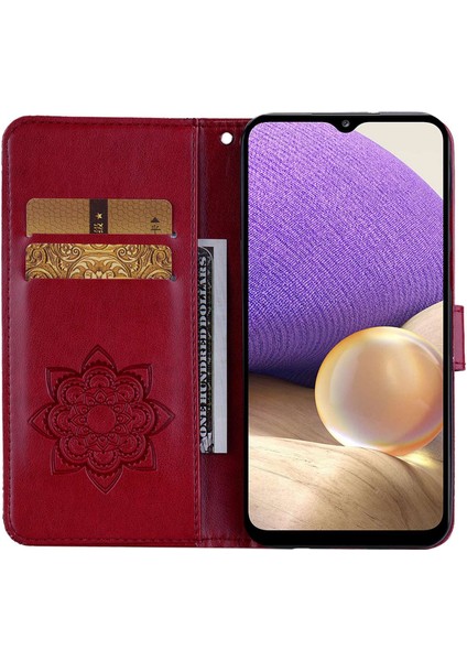 Samsung Galaxy A22E Cep Telefon Kılıfı Bırakma Koruması Baskılı Baykuş Çiçek Desen Standı Cüzdan Deri Telefon Kapağı (Yurt Dışından) modelleri
