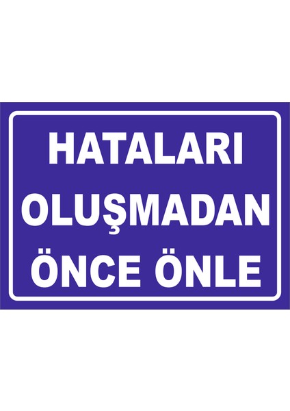 Hataları Oluşmadan Önce Önle 15X21 cm Sticker
