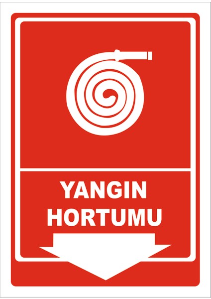 Yangın Hortumu - Isg Levhası 15X21 cm Sticker