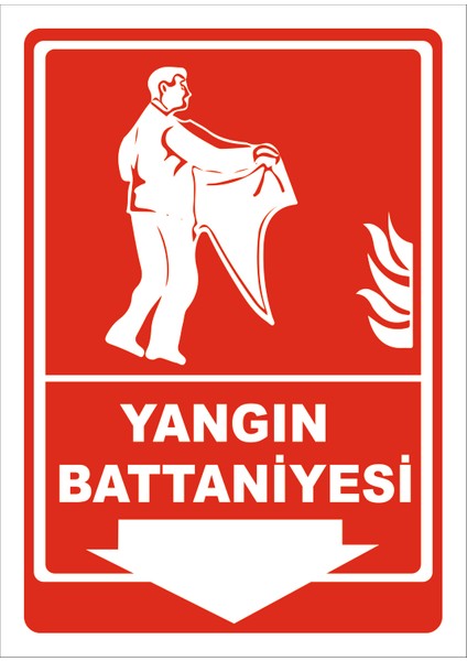 Yangın Battaniyesi - Isg Levhası 15X21 cm Sticker
