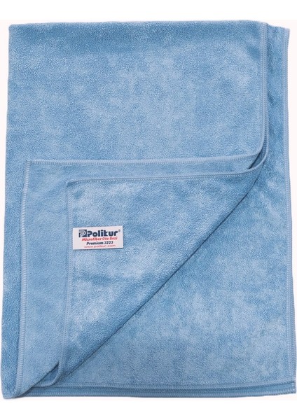 Premium Oto Mikrofiber Kurulama Bezi Mavi 3 Adet
