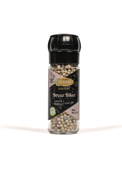 Beyaz Biber (Cam Değirmen Kapak) 60 gr