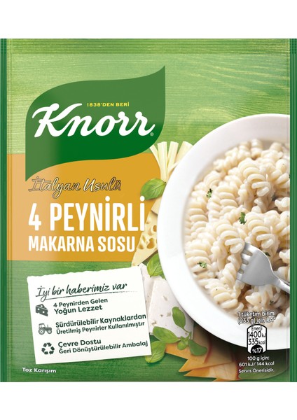 KNORR DÖRT PEYNİRLİ MAKARNA SOSU 50G