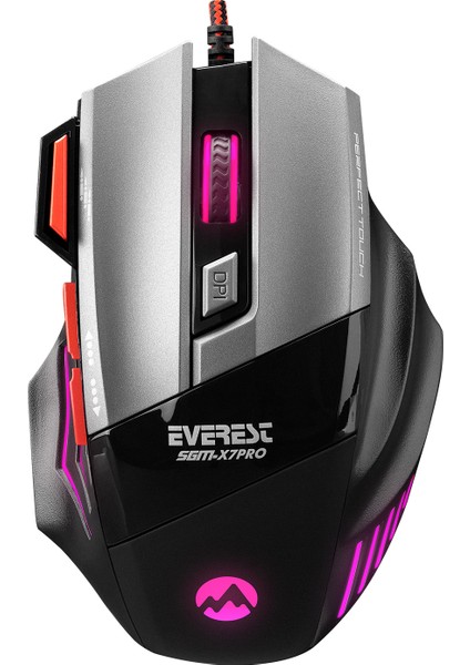 SGM-X7 PRO Silver 2in1 7200dpi Makrolu Oyuncu Mouse +Gaming Mouse Pad