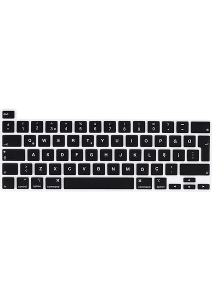 - Apple Macbook 16' Touch Bar A2141 - Klavye Koruyucu Silikon Ped - Şeffaf