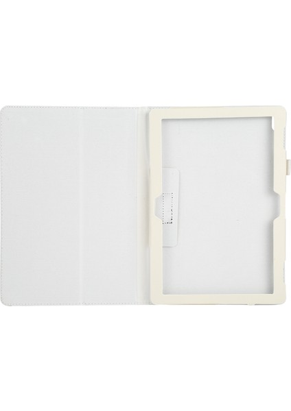 Lenovo Için 4 10 Plus (TB-X704) / Sekme 4 10 (TB-X304) Litchi Doku Kılıfı Beyaz (Yurt Dışından) fırsatları