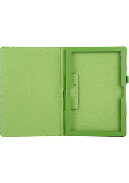 Lenovo Için 4 10 Plus (TB-X704) / Sekme 4 10 (TB-X304) Litchi Doku Kılıfı Yeşil (Yurt Dışından) fırsatları
