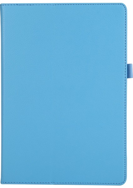 Lenovo Tab 4 10 Plus (TB-X704) / Sekme 4 10 (TB-X304) Litchi Doku Kılıfı Gökyüzü Mavisi (Yurt Dışından)