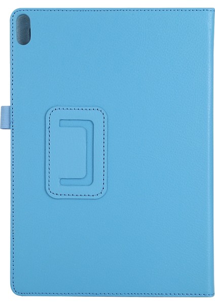 Lenovo Tab 4 10 Plus (TB-X704) / Sekme 4 10 (TB-X304) Litchi Doku Kılıfı Gökyüzü Mavisi (Yurt Dışından) modelleri