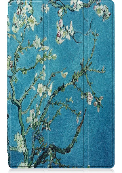 Lenovo Tab M10 Hd 2nd Gen TB-X306 Boyalı Desen Kılıf Kayısı Çiçeği (Yurt Dışından)