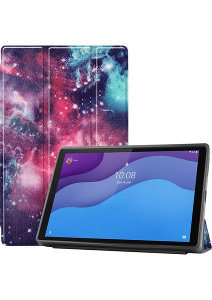 Lenovo Tab M10 Hd 2nd Gen TB-X306 Boyalı Desen Kılıfı Saman Yolu Bulutsusu (Yurt Dışından)