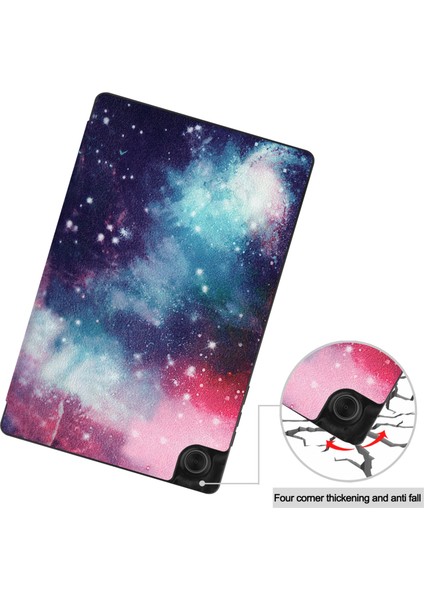 Lenovo Tab M10 Hd 2nd Gen TB-X306 Boyalı Desen Kılıfı Saman Yolu Bulutsusu (Yurt Dışından)