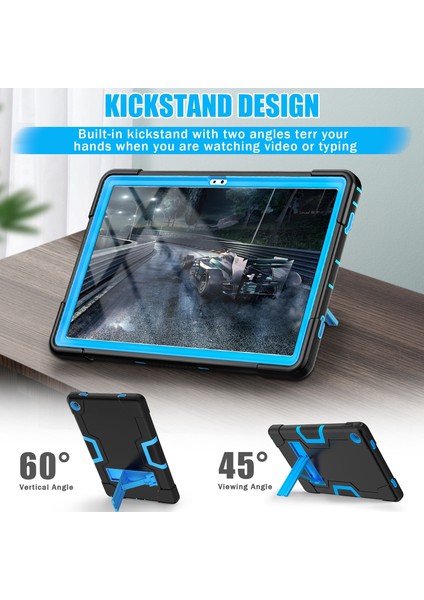 Lenovo Tab M10 Için Tablet Kılıfı Plus 10.6 3. Gen 2022 Siyah Mavi (Yurt Dışından)