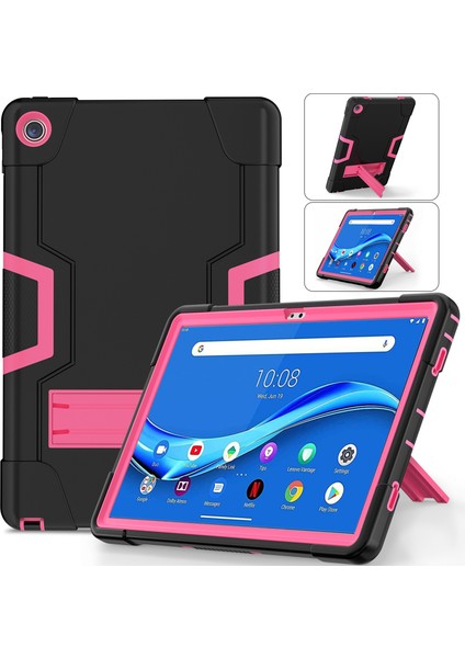 Zhkj Shop Lenovo Tab M10 Için Tablet Kılıfı Plus 10.6 3. Gen 2022 Siyah Gül Kırmızı (Yurt Dışından)