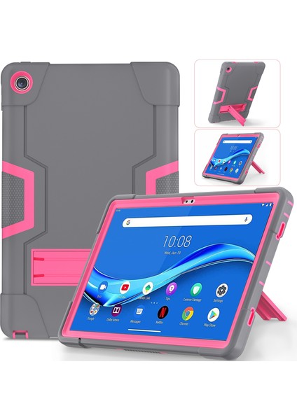 Zhkj Shop Lenovo Tab M10 Için Tablet Kılıfı Plus 10.6 3. Gen 2022 Gri Pembe (Yurt Dışından)