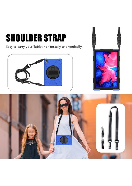 Lenovo Için Şok Geçirmez Silikon+Pc Kılıfsı P11 TB-J606F (Mavi) Mavi (Yurt Dışından) fırsatları