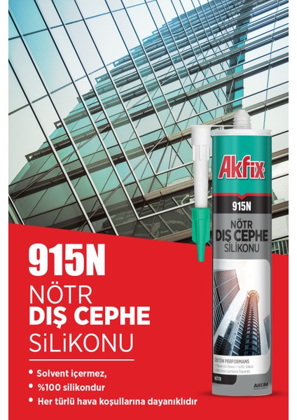915N Nötr Dış Cephe Silikonu 280 Ml Antrasit Gri fiyatları