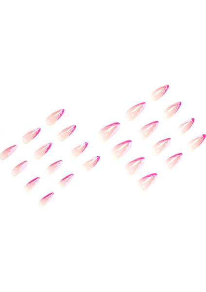 TipsArt Pembe Parıltılı Desenli 24’lü Takma Tırnak Seti & Zararsız Yapıştırıcı modelleri