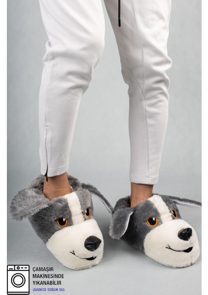 Hayvanlı Panduf Ev Ayakkabısı Ses Yapmaz Taban