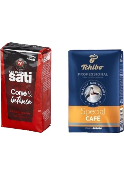 Les Cafes Sati Corsé & Intense Filtre Kahve 250GR+PROFESIONEL Special Filtre Kahve 250 gr