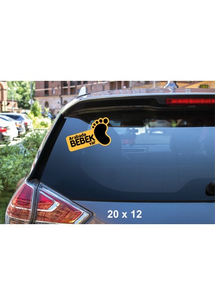 Arabada Bebek Var Araba Sticker