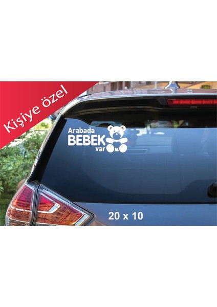 Kişiye Özel Arabada Bebek Var Sticker