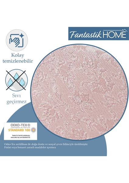 Elyaf Astarlı Pvc Masa Örtüsü Silinebilir 140x200cm Sıvı Geçirmez Leke Tutmaz Çiçek Desenli Pembe modelleri