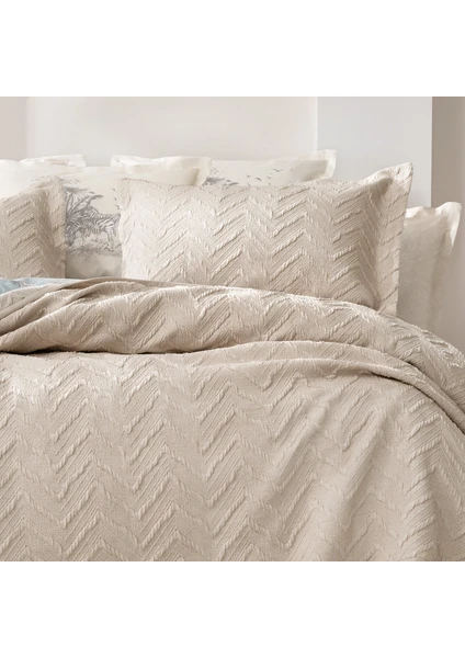 Bedding Curly Çift Kişilik Yatak Örtüsü Seti - Bej