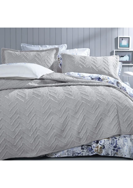 Bedding Curly Çift Kişilik Yatak Örtüsü Seti - Taş