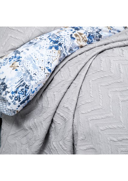 Bedding Curly Çift Kişilik Yatak Örtüsü Seti - Taş