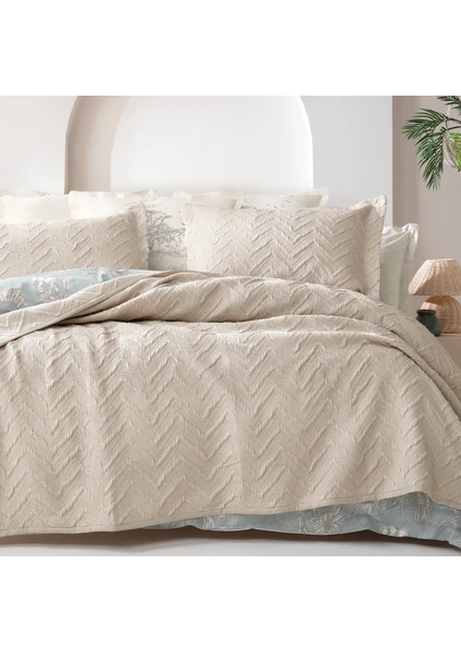 Bedding Curly Tek Kişilik Yatak Örtüsü Seti - Bej