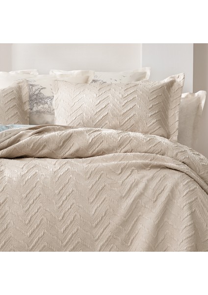 Bedding Curly Tek Kişilik Yatak Örtüsü Seti - Bej