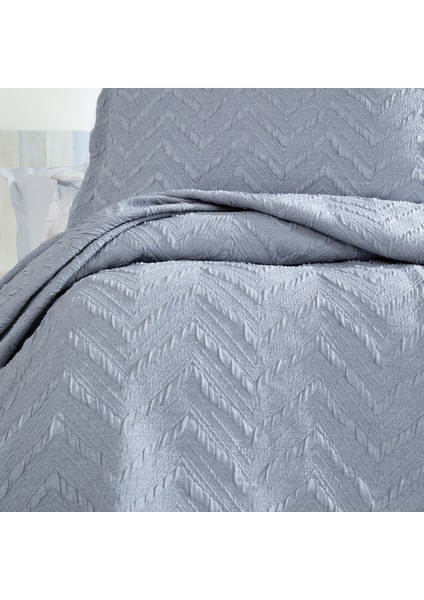 Bedding Curly Tek Kişilik Yatak Örtüsü Seti - Indigo