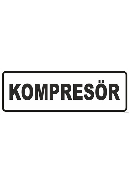 Kompresör Levhası 10X30 Sticker