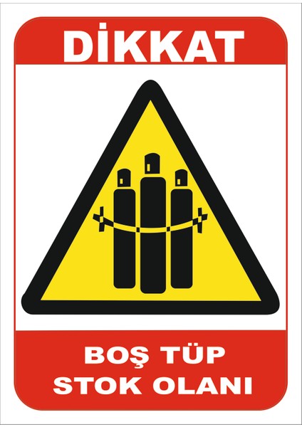 Boş Tüp Stok Alanı Levhası 15X21 cm Sticker
