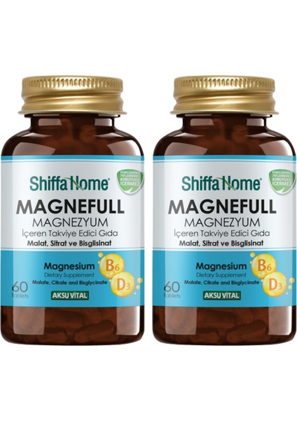 Magnefull Magnezyum Malat Sitrat Bisglisinat 60 Tablet x 2 Adet