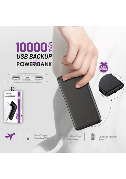 C-114 10000 Mah Portable Charger Powerbank