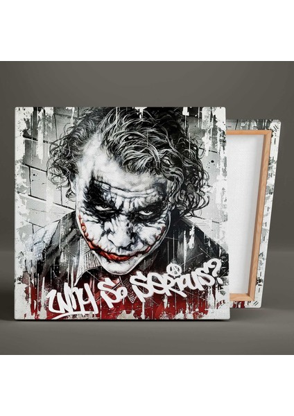 Joker Gotham City Why So Serious Sokak Sanatı Kanvas Tablo