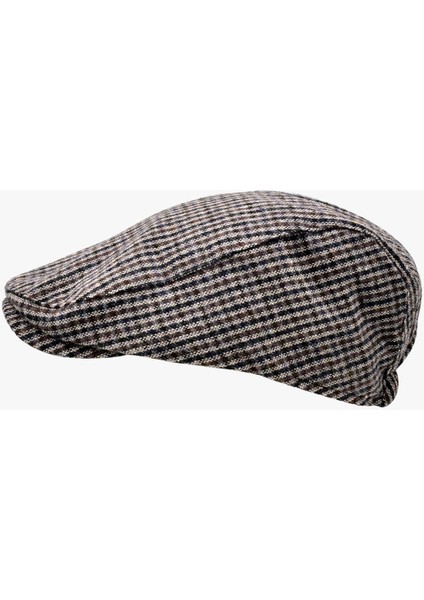 Mikro Kahve Desenli Astarlı Yün Kasket Şapka modelleri