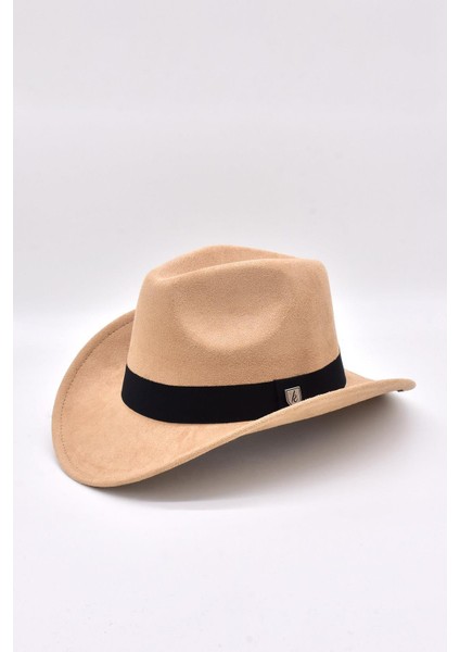 Erkek Nubuk Western Şapka - Bej fiyatları