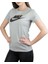 Essntl Icon Futura Kısakol Kadın T-Shirt Gri 1