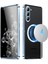 For Samsung Galaxy S23 Için + Anti-Drop Telefon Kapağı Tpu Geri + Elektrokaplatma Metal Kenar Mat Çizilmeye Dayanıklı Telefon Kasası Entegre Lens Koruması (Yurt Dışından) 2