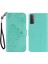 For Samsung Galaxy S23 Plus Için Cep Telefonu Kapağı, Çizgiye Karşı Çizelge Basılı Baykuş Çiçek Desen Standı Cüzdan Deri Telefon Kılıfı (Yurt Dışından) 1