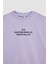 Kız Çocuk Relax Fit Bisiklet Yaka Baskılı Sweatshirt Z4188A623SP 7