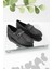 Siyah Leather Kadın Loafer Ayakkabı K01586213603 1