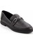 Siyah Leather Kadın Loafer Ayakkabı K01586213603 3