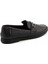 Siyah Leather Kadın Loafer Ayakkabı K01586213603 4