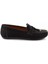 Siyah Süet Kadın Loafer Ayakkabı K01778166602 2